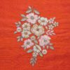 AS43778 Heavy Embroidery With White Floral Embroidery Squash Orange 1