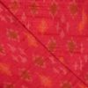 AS43838 Raw Silk Ikkat With Brown Rhombus Prints Cornflower Pink 2