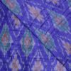 AS43839 Raw Silk Ikkat With White Blue Patterns Ultramarine Blue 2