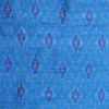 AS43847 Raw Silk Ikkat With Dark Blue Pattern Print Cornflower Blue 1