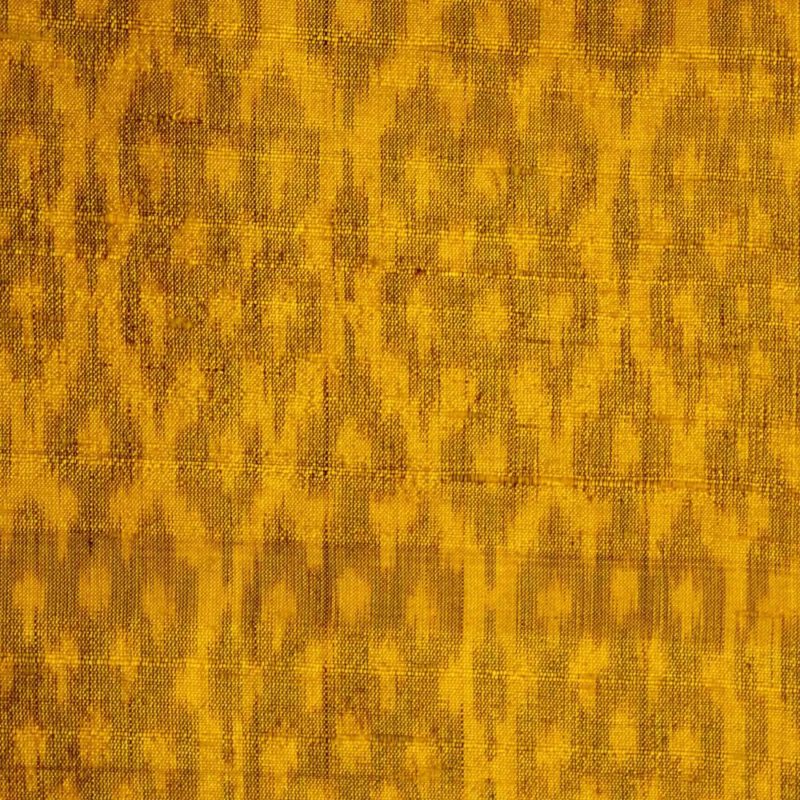 AS43853 Raw Silk Ikkat With Eye Pattern Golden 1