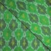 AS43864 Raw Silk Ikkat Dark Green Diamond Pattern Fern Green 2