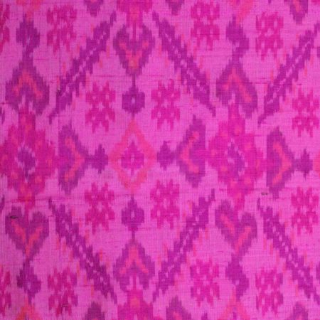 AS43866 Raw Silk Ikkat Pink Purple Pattern Iris Purple 1