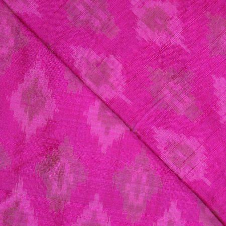 AS43867 Raw Silk Ikkat Light Pink Diamond Pattern Fuchsia Purple 2