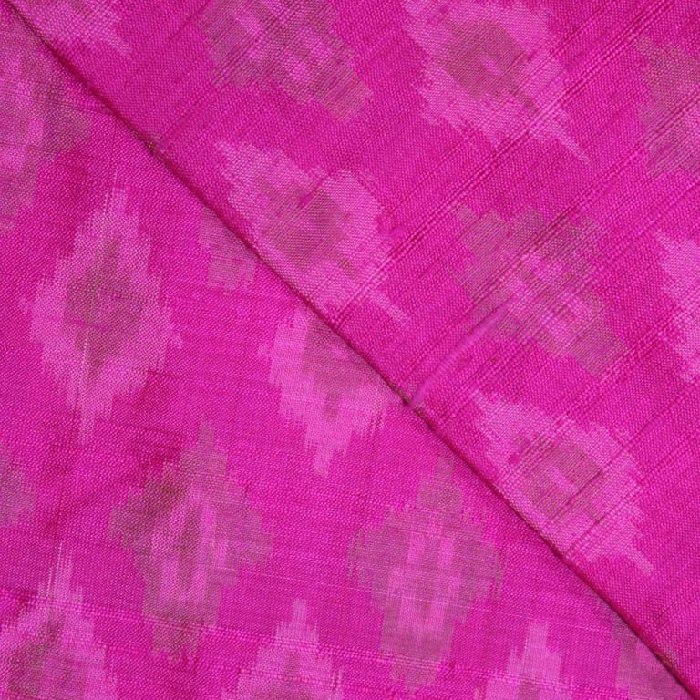 AS43867 Raw Silk Ikkat Light Pink Diamond Pattern Fuchsia Purple 2
