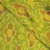 AS43868 Raw Silk Ikkat Yellow Brown Pattern Heena Green 2