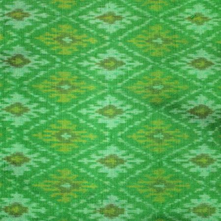 AS43871 Raw Silk Ikkat Green Checked Pattern Mint Green 1