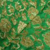 AS43875 Banarasi Kinkhaab Golden Cream Floral Pattern Fern Green 2