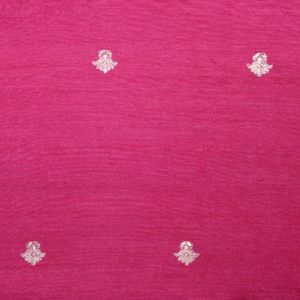 AS43928 Pure Banarasi Munga Butti With Small Flowers Hot Pink 1
