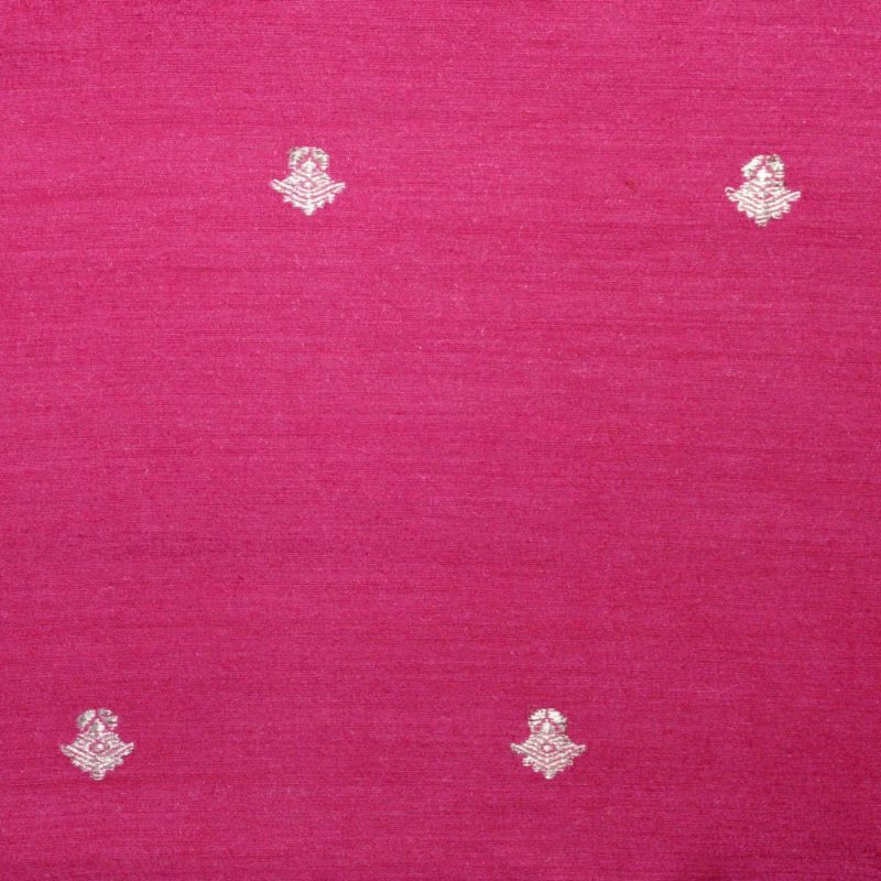 AS43928 Pure Banarasi Munga Butti With Small Flowers Hot Pink 1