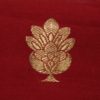 AS43936 Pure Banarasi Munga With Golden Floral Butti Raspberry Red 1