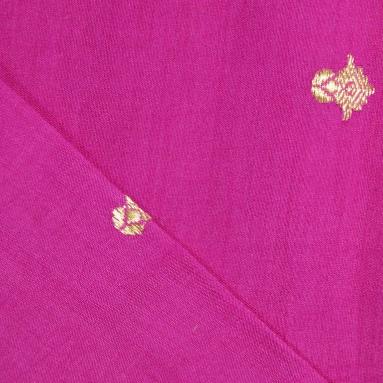 AS43954 Pure Banarasi Munga With Floral Butti Purple 2