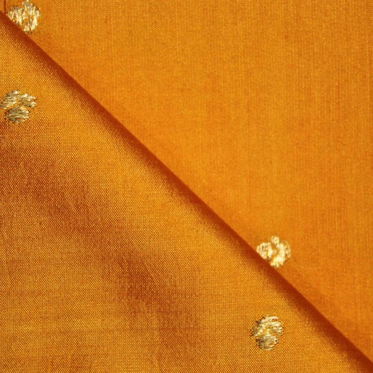 AS43962 Pure Banarasi Munga With Small Butti Honey Orange 2