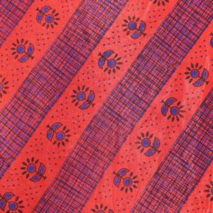 AS44095 Gaji Prints With Checked Floral Print Persian Red 1