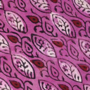 AS44097 Gaji Prints With White Leaf Print Orchid Purple 1