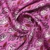 AS44097 Gaji Prints With White Leaf Print Orchid Purple 3