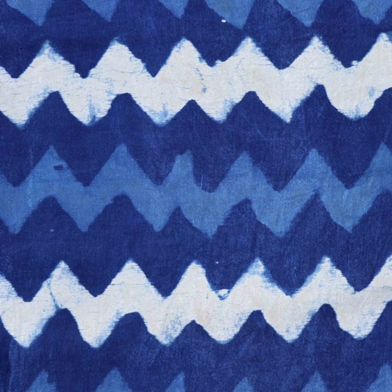 AS44101 Gaji Prints With Triangular Waves Dark Blue 1