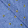 AS44384 Rayon Butti Embroidery With Yellow Floral Embroidery Dark Blizzard Blue 2