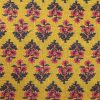 AS44401 Cotton Floral Print Mustard Yellow 1