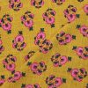 AS44402 Cotton Pink Floral Print Canary Yellow 2