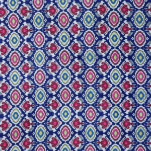 AS44407 Linen Prints With Circular Patterns Blue 1