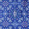 AS44413 Linen Prints With White Patterns Egyptian Blue 1
