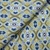 AS44415 Linen Prints With Blue Monochrome Patterns Tortilla Brown 2
