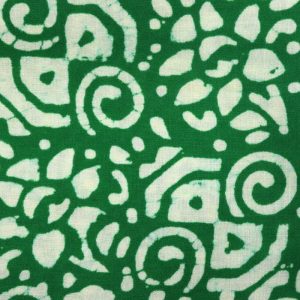 AS44424 Linen Prints With White Patterns Emerald Green 1