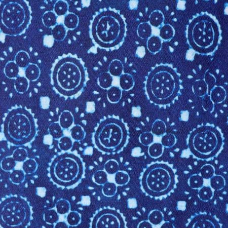 AS44427 Linen Prints With White Pattern Egyptian Blue 1