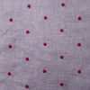 AS44456 Linen Embroidery Small Flowers Periwinkle Purple 1