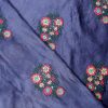 AS44476 Heavy Embroidery With Pink Flowers Admiral Blue 2