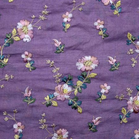 AS44480 Heavy Embroidery Floral Work Purple 1