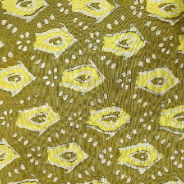 AS44657 Cotton Modal With Yellow Pattern Medallion Yellow 1
