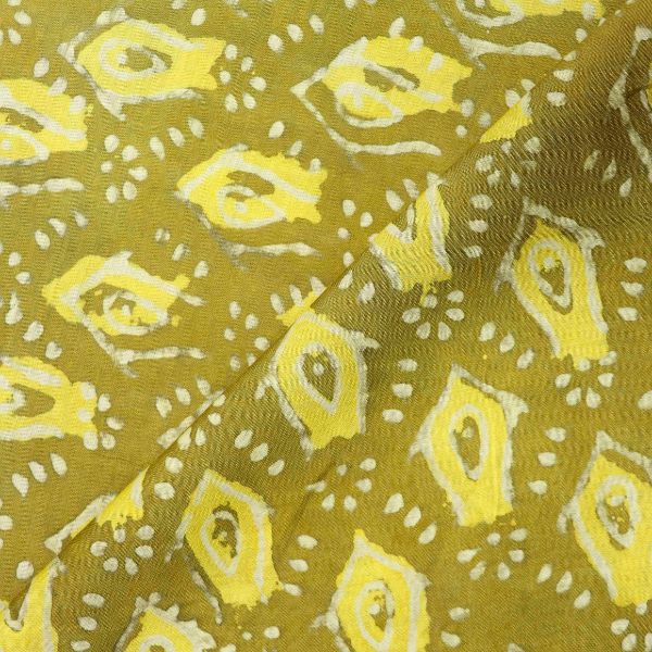 AS44657 Cotton Modal With Yellow Pattern Medallion Yellow 2