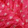 AS44671 Kataan Bandhej Banarasi With White Floral Bandhej Hot Pink 2