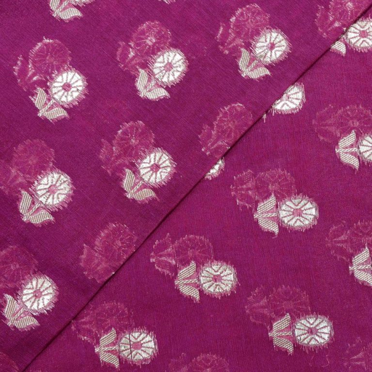 AS44718 Chanderi Butti With Floral Butti Purple 2