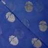AS44720 Chanderi Butti With Silver Floral Butti Dark Blue 2
