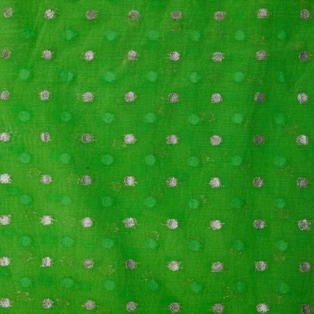 AS44722 Chanderi Butti With Round Butti Forest Green 1