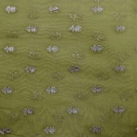AS44728 Chanderi Butti With Small Floral Butti Light Yellow 1