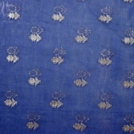 AS44730 Chanderi Butti With Small Floral Butti Royal Blue 1