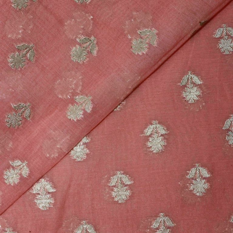 AS44732 Chanderi Butti With Floral Butti Crepe Pink 2
