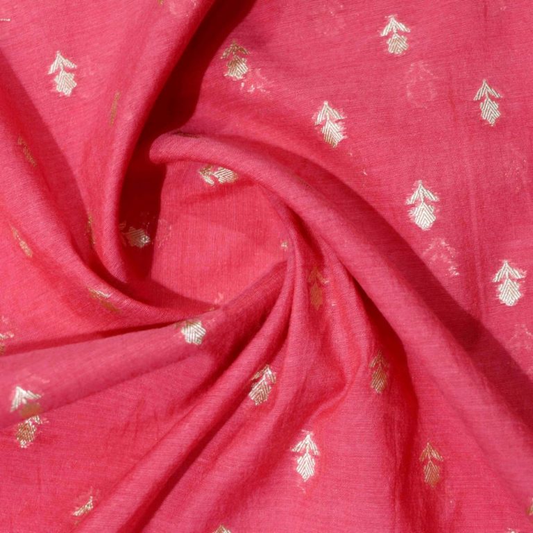 AS44736 Chanderi Butti With Small Floral Butti Hot Pink 3
