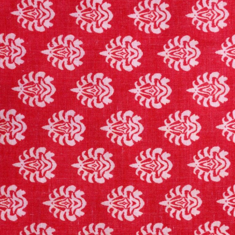 AS44741 Mal Cotton With White Pattern Red 1