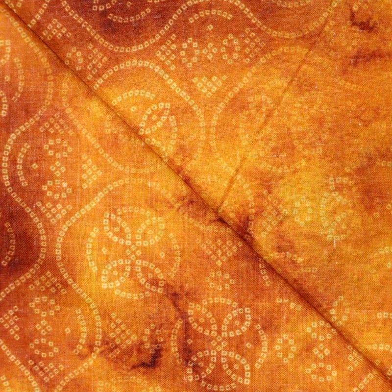 AS44742 Mal Cotton With Traditional Pattern Rusty Yellow 2