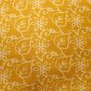 AS44747 Mal Cotton With White Floral Pattern Dandelion Yellow 1