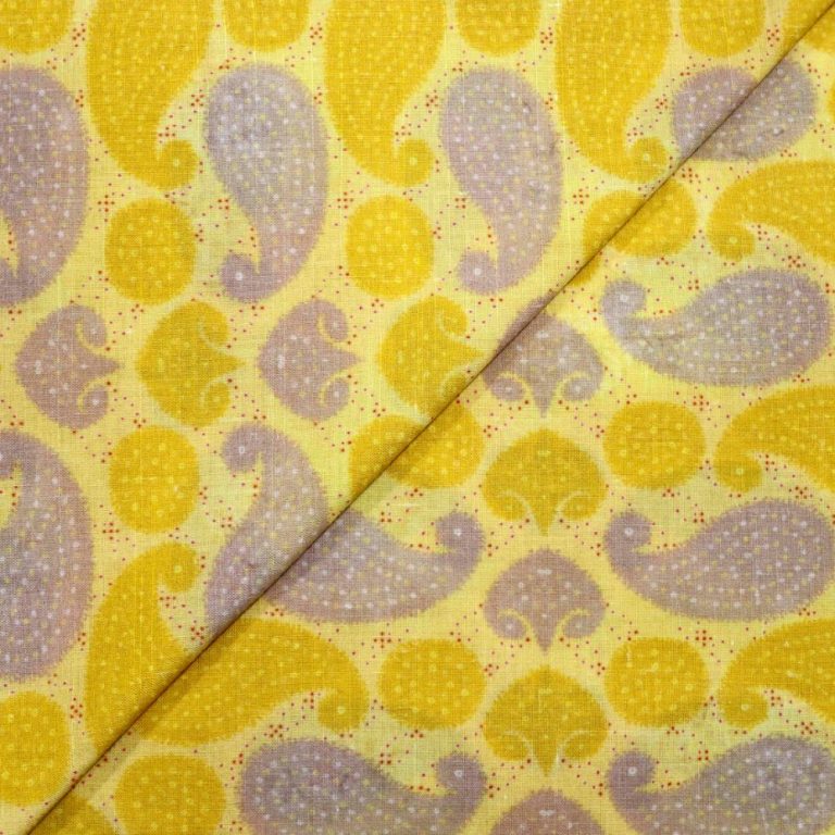 AS44748 Mal Cotton With Keri Pattern Light Yellow 2