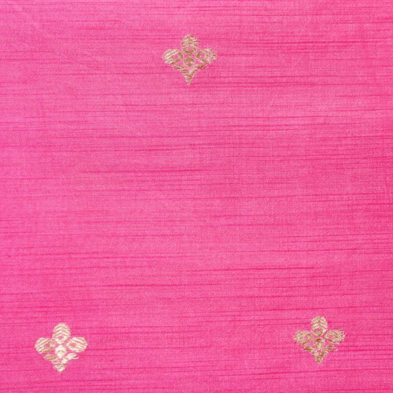 AS44772 Banarasi Brocade With Three Petalled Pattern Pink 1