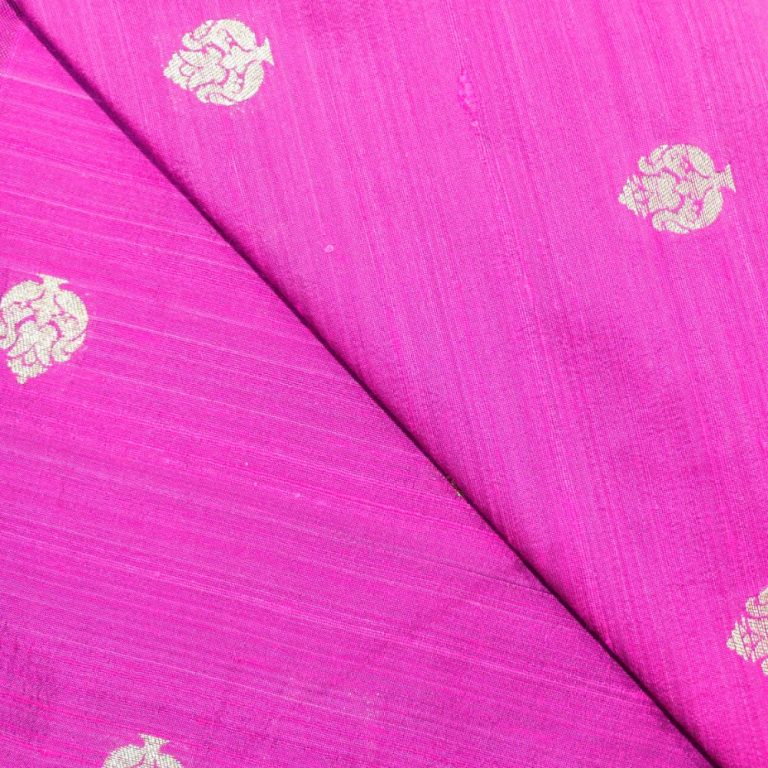 AS44788 Banarasi Brocade With Silver Brocade Fuchsia Pink 2