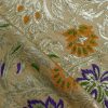 AS44801 Banarasi Brocade With Multicolor Floral Pattern Cream 2
