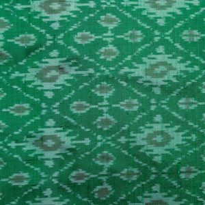 AS44820 Raw Silk With Geometrical Design Dark Green 1
